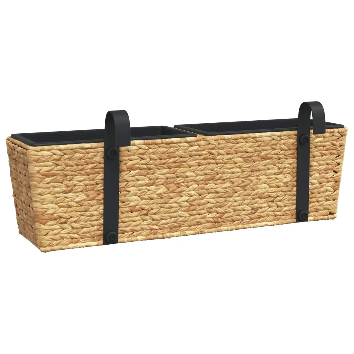 Water Hyacinth Planters Indoor 2 Piece Brown