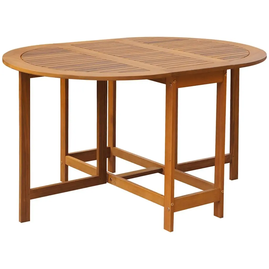 Folding 5-Piece Acacia Wood Outdoor Dining Set