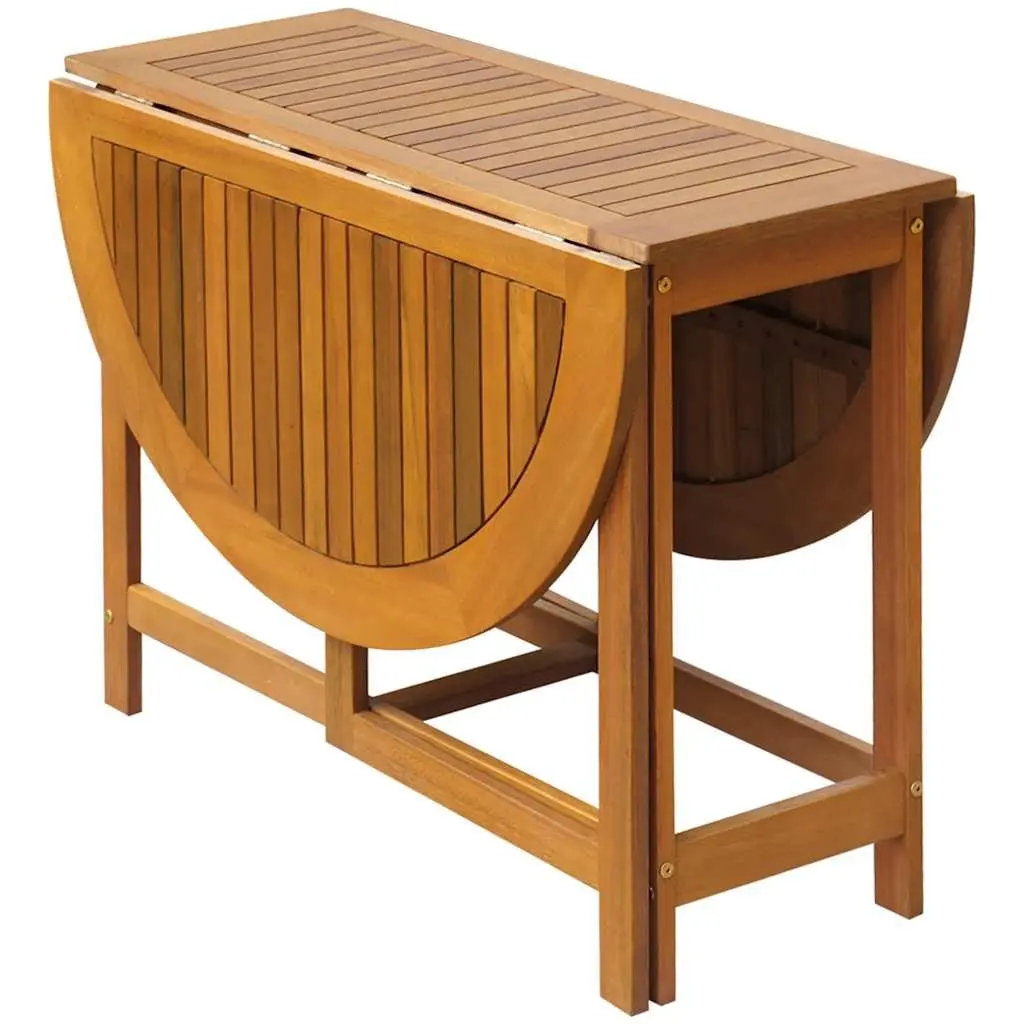 Folding 5-Piece Acacia Wood Outdoor Dining Set