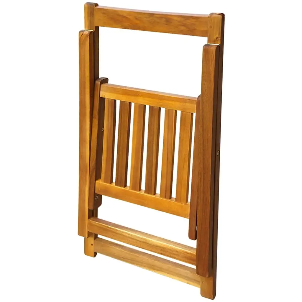 Folding 5-Piece Acacia Wood Outdoor Dining Set