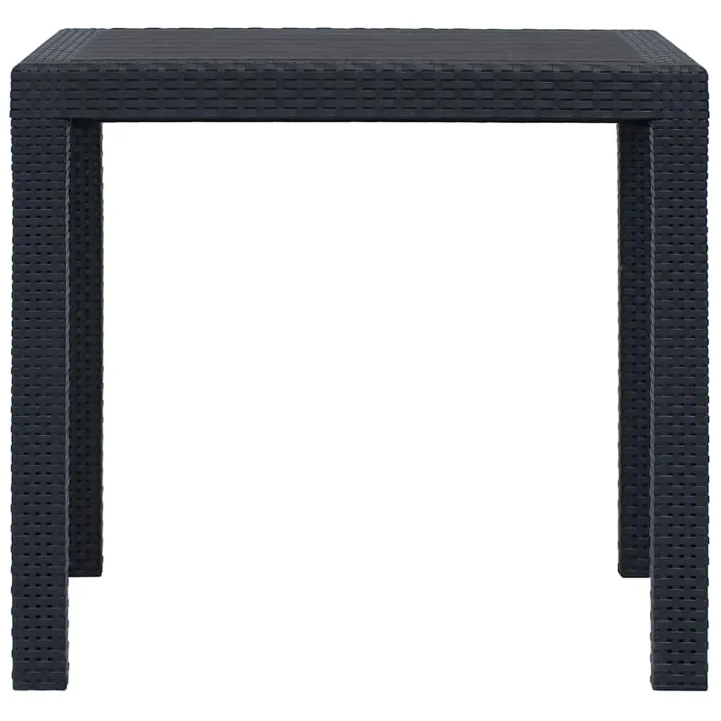 Garden Dining Table Anthracite Outdoor Furniture Patio Rattan Look Lightweight
