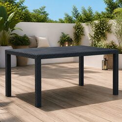 Plastic Garden Dining Table, 150L x 90W x 72H cm