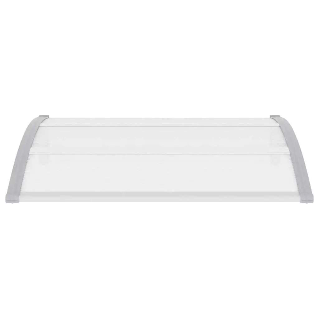 Door Canopy Outdoor 120x100 cm Grey Polycarbonate Awning Shelter