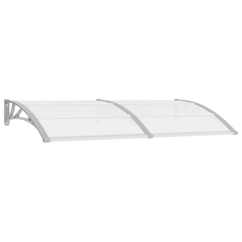 Door Canopy Grey 200x100cm PC Polycarbonate Awning Window Shelter Outdoor