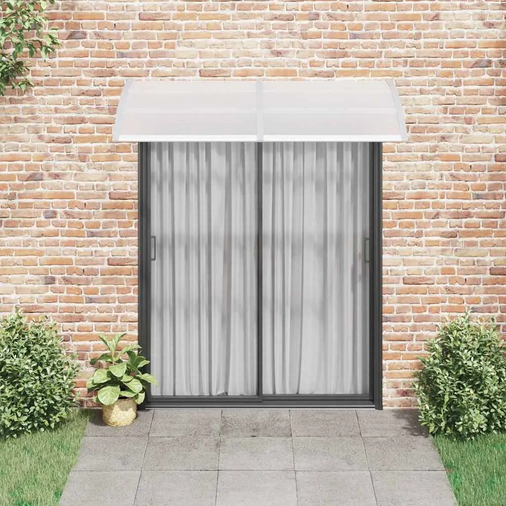 Door Canopy Grey 200x100cm PC Polycarbonate Awning Window Shelter Outdoor