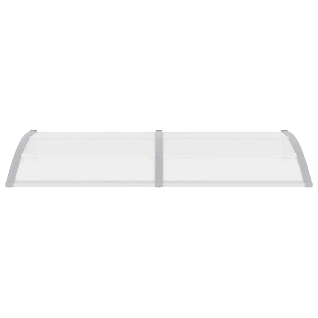 Door Canopy Grey 200x100cm PC Polycarbonate Awning Window Shelter Outdoor