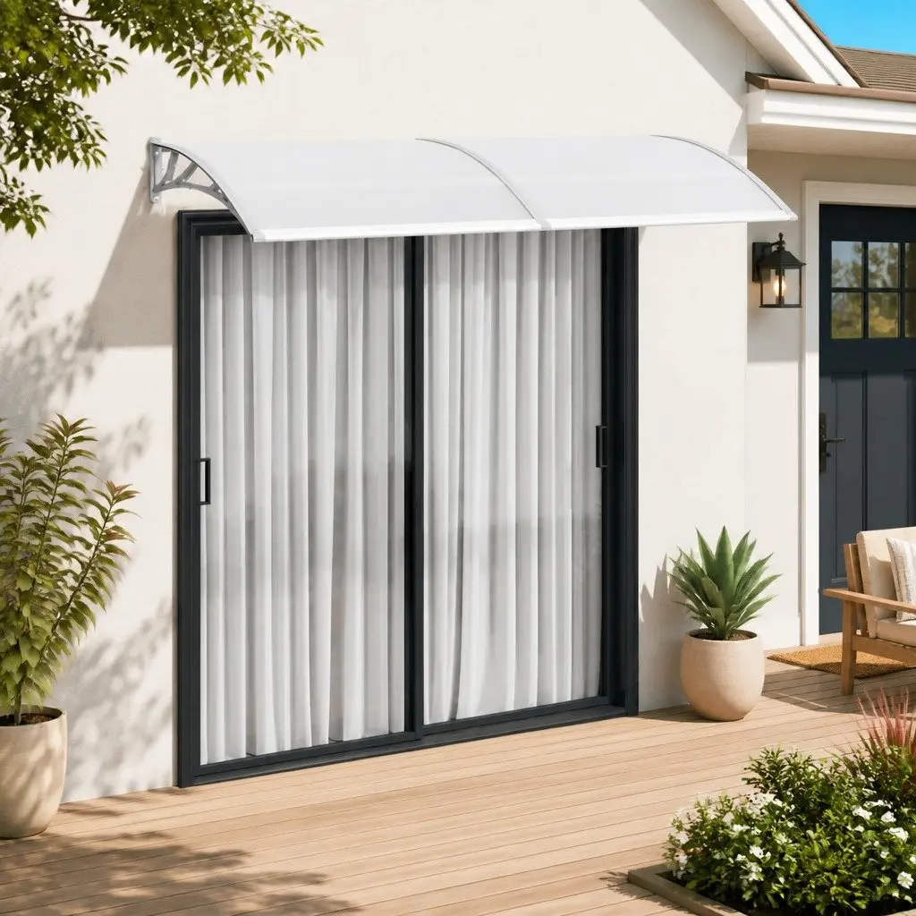 240x100cm Grey Door Canopy Awning