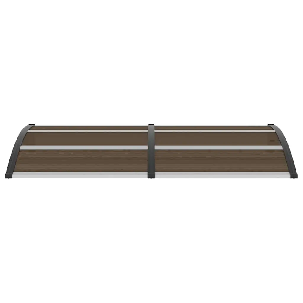 Door Canopy Outdoor 200x100cm Black Polycarbonate Awning
