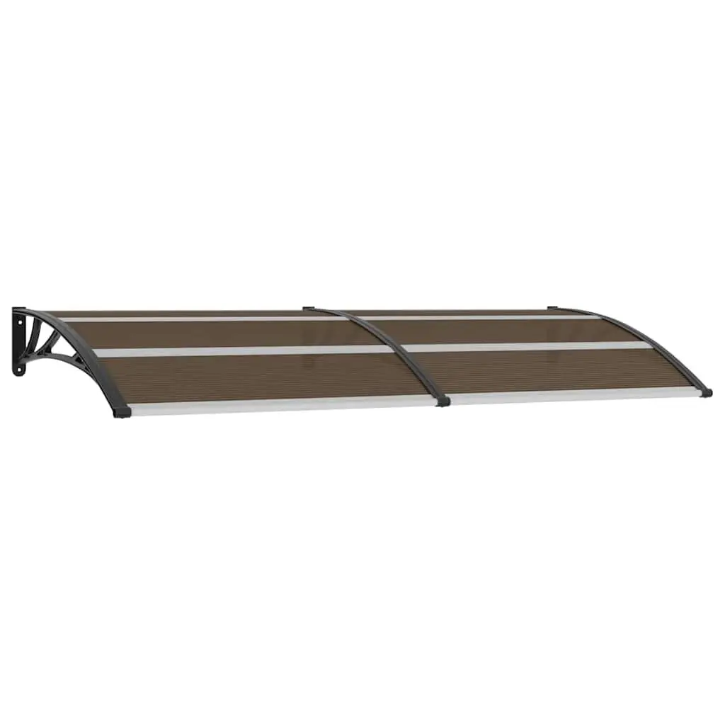 Black Door Canopy Awning 240x100cm with Polycarbonate Sheets