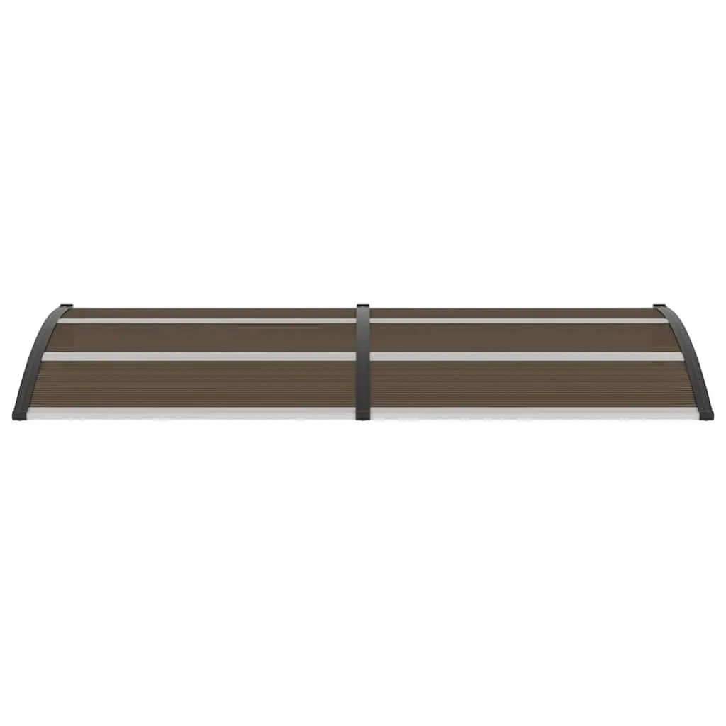 Black Door Canopy Awning 240x100cm with Polycarbonate Sheets