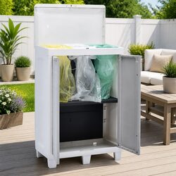 Garden Dustbin Specifications: 3-Bag Capacity, Grey