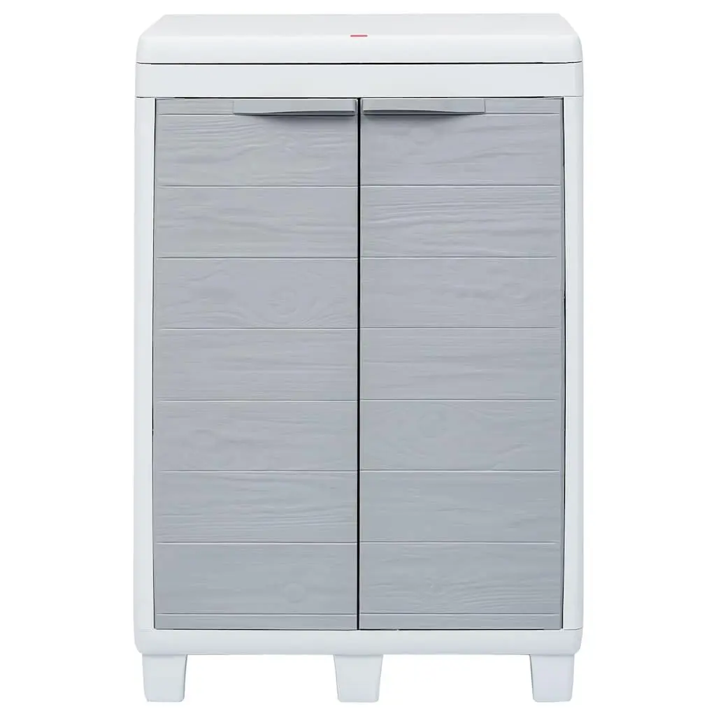 Garden Dustbin with 3 Bags Light Grey Outdoor Recycling Waste Bin 65x38x102cm