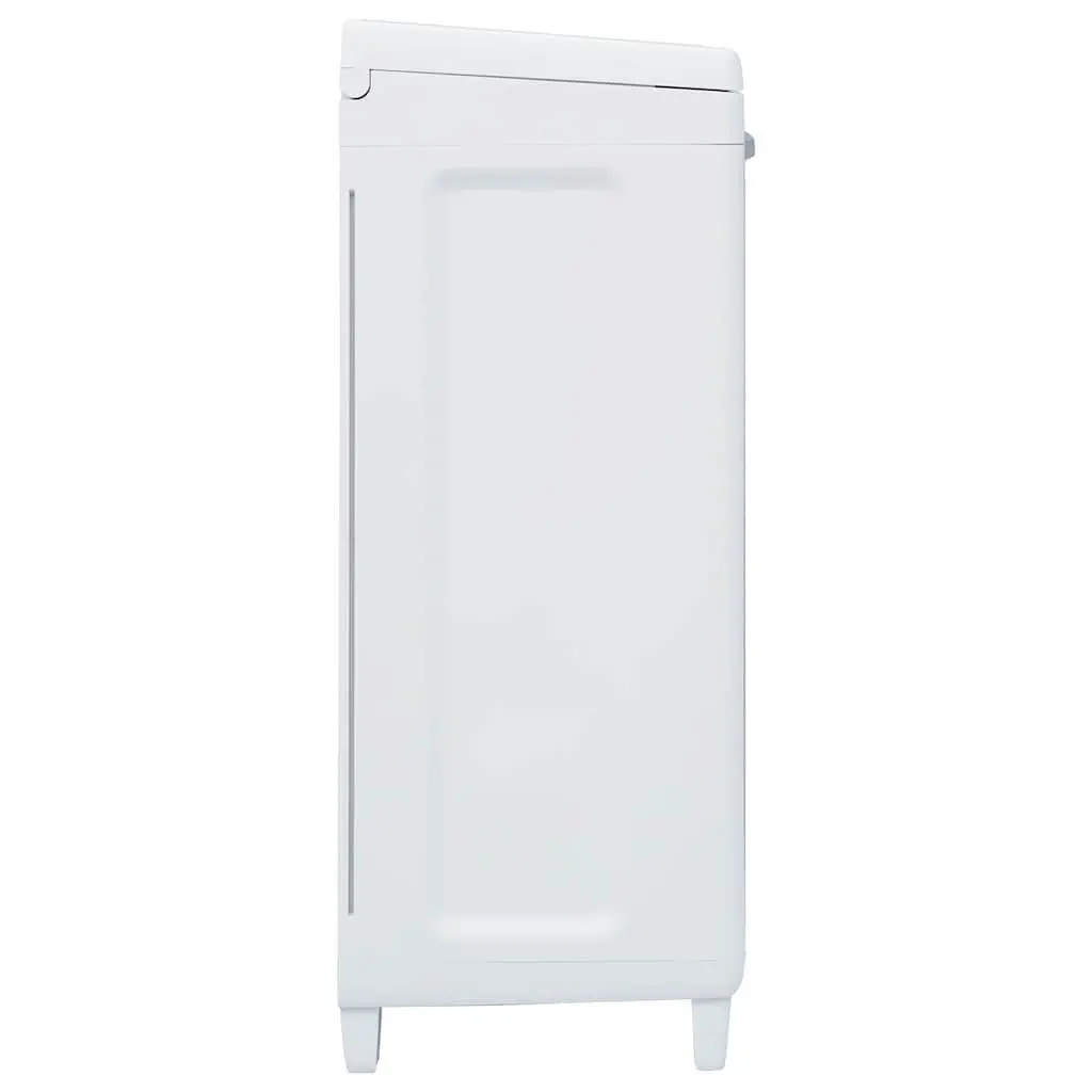 Garden Dustbin with 3 Bags Light Grey Outdoor Recycling Waste Bin 65x38x102cm
