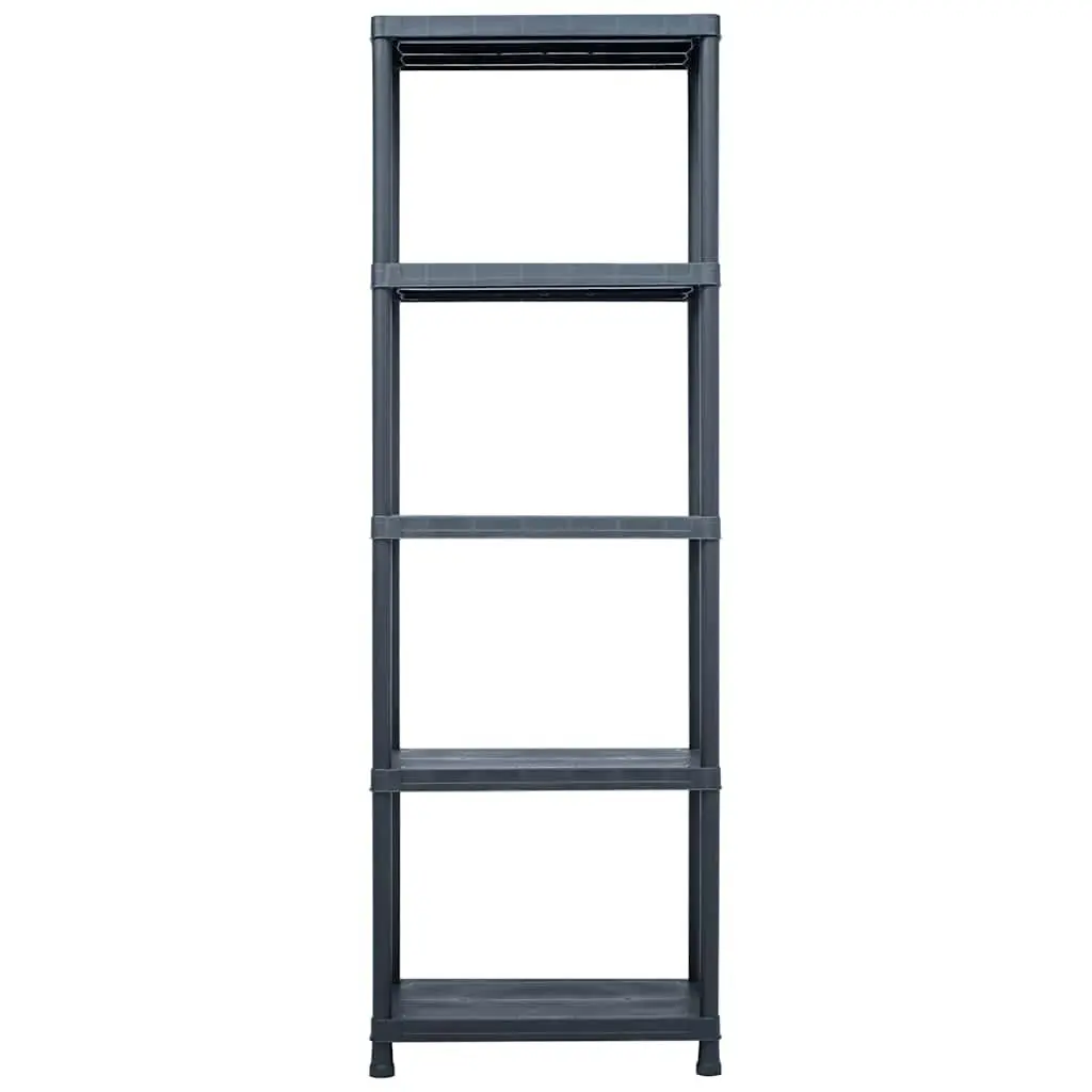 Storage Shelf Rack for Industrial Use Black Plastic 60x30x180 cm