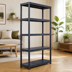 Plastic Storage Shelf Rack Specifications: 80x40x180 cm, 250kg Capacity