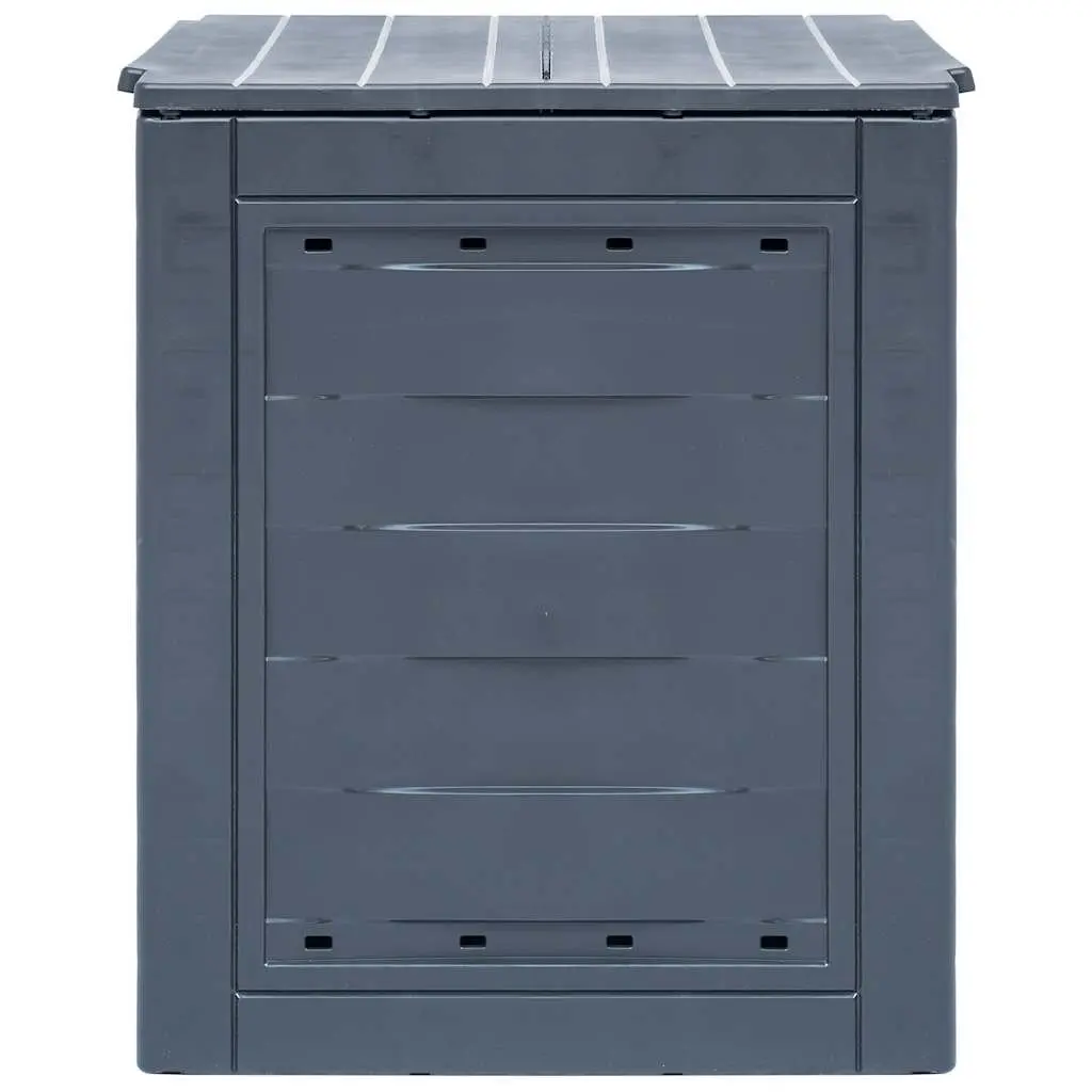 Garden Composter Square Bin for Organic Waste Recycling 260L Grey