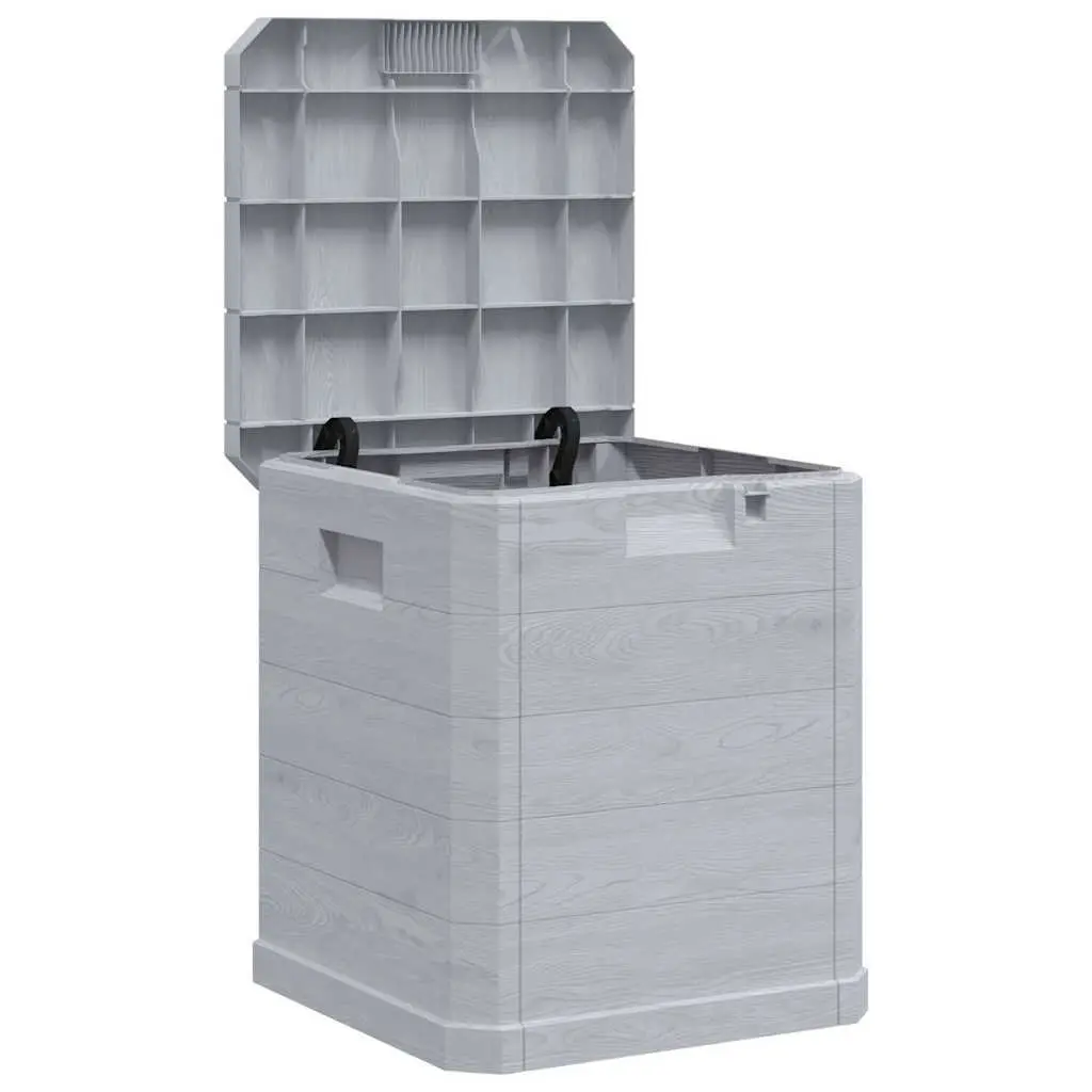 Grey Plastic Storage Box with 90L Capacity