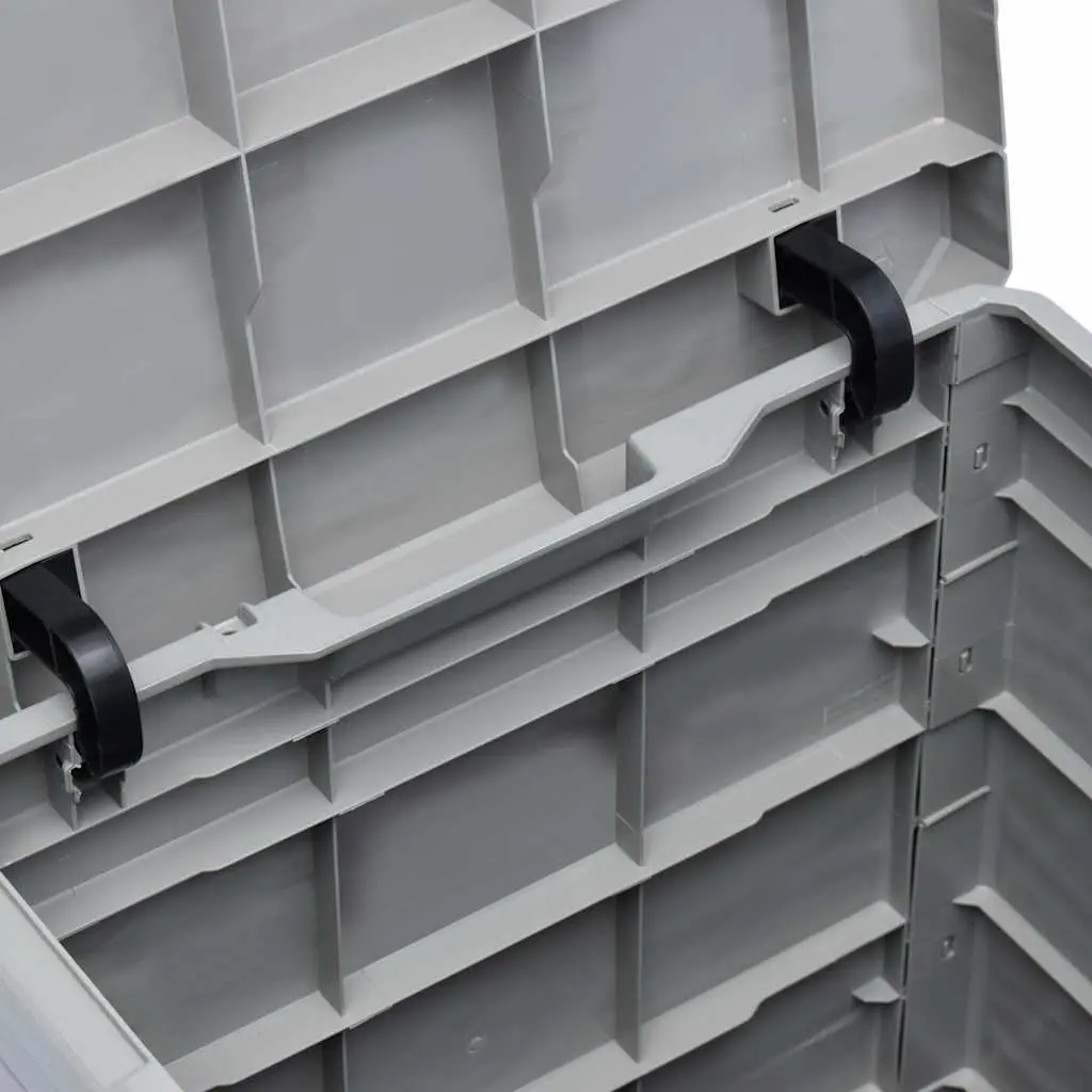 Grey Plastic Storage Box with 90L Capacity