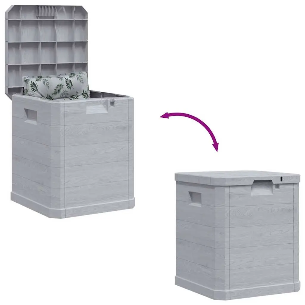 Grey Plastic Storage Box with 90L Capacity