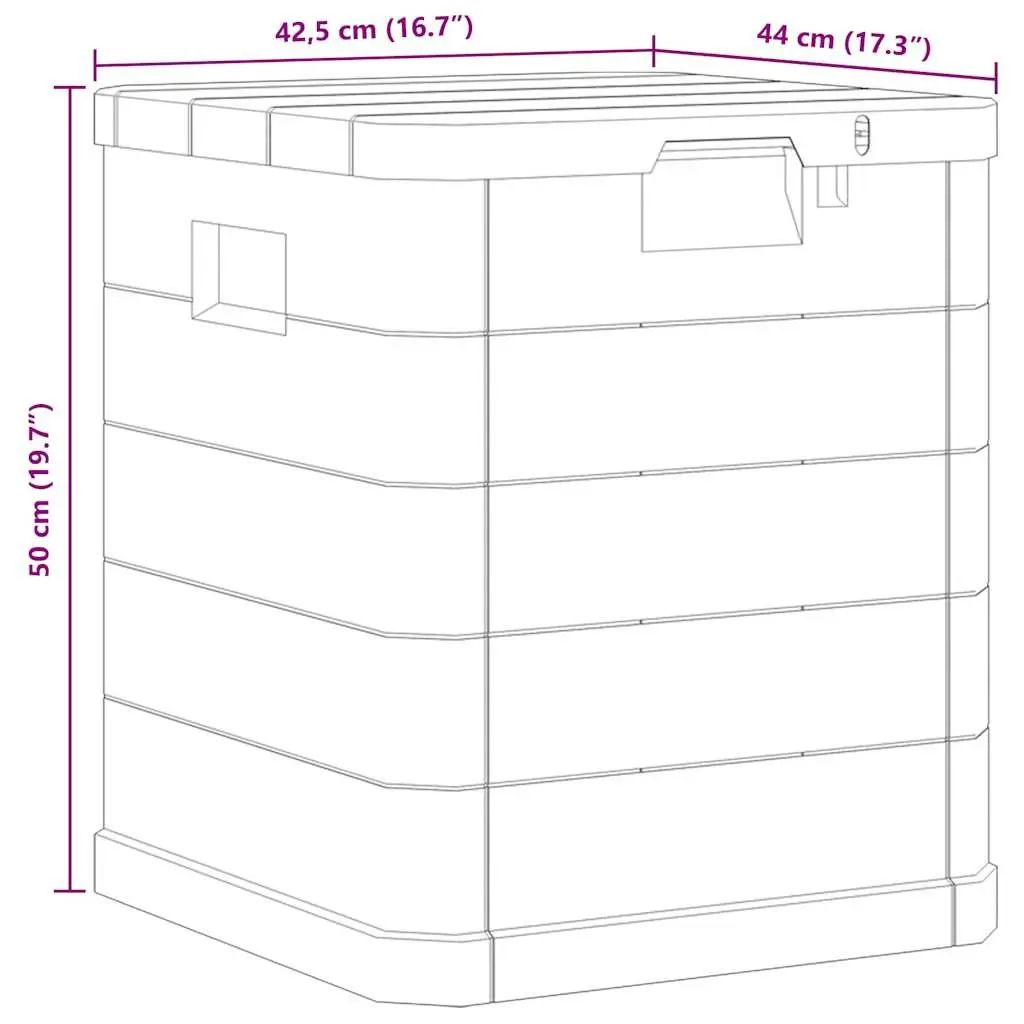 90L Weather-Resistant Anthracite Garden Storage Box