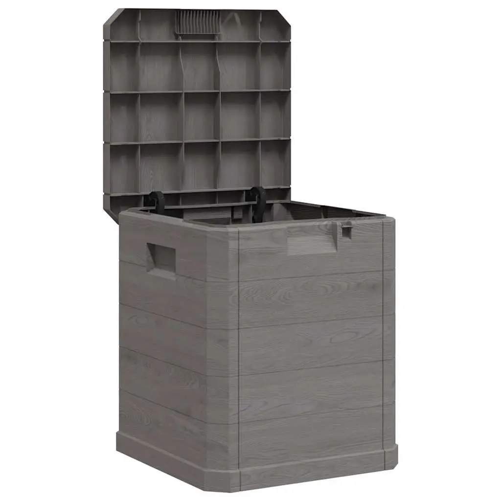 90L Garden Storage Box with Wooden Texture Finish