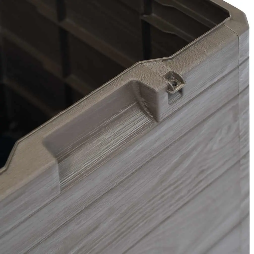 90L Garden Storage Box with Wooden Texture Finish