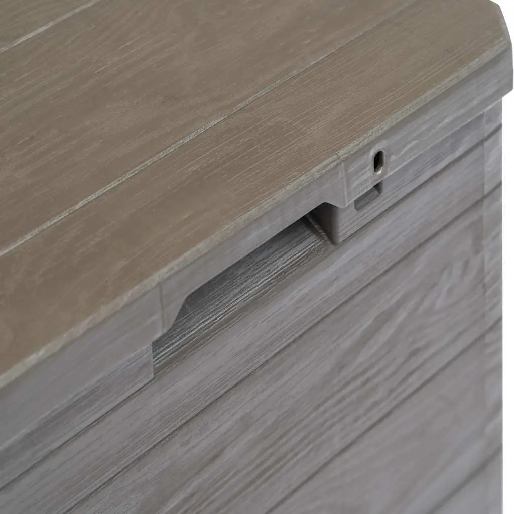90L Garden Storage Box with Wooden Texture Finish