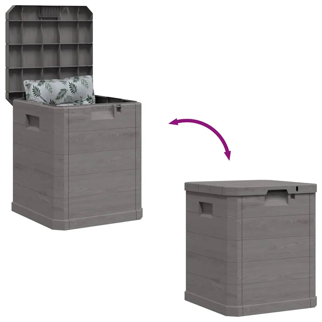 90L Garden Storage Box with Wooden Texture Finish