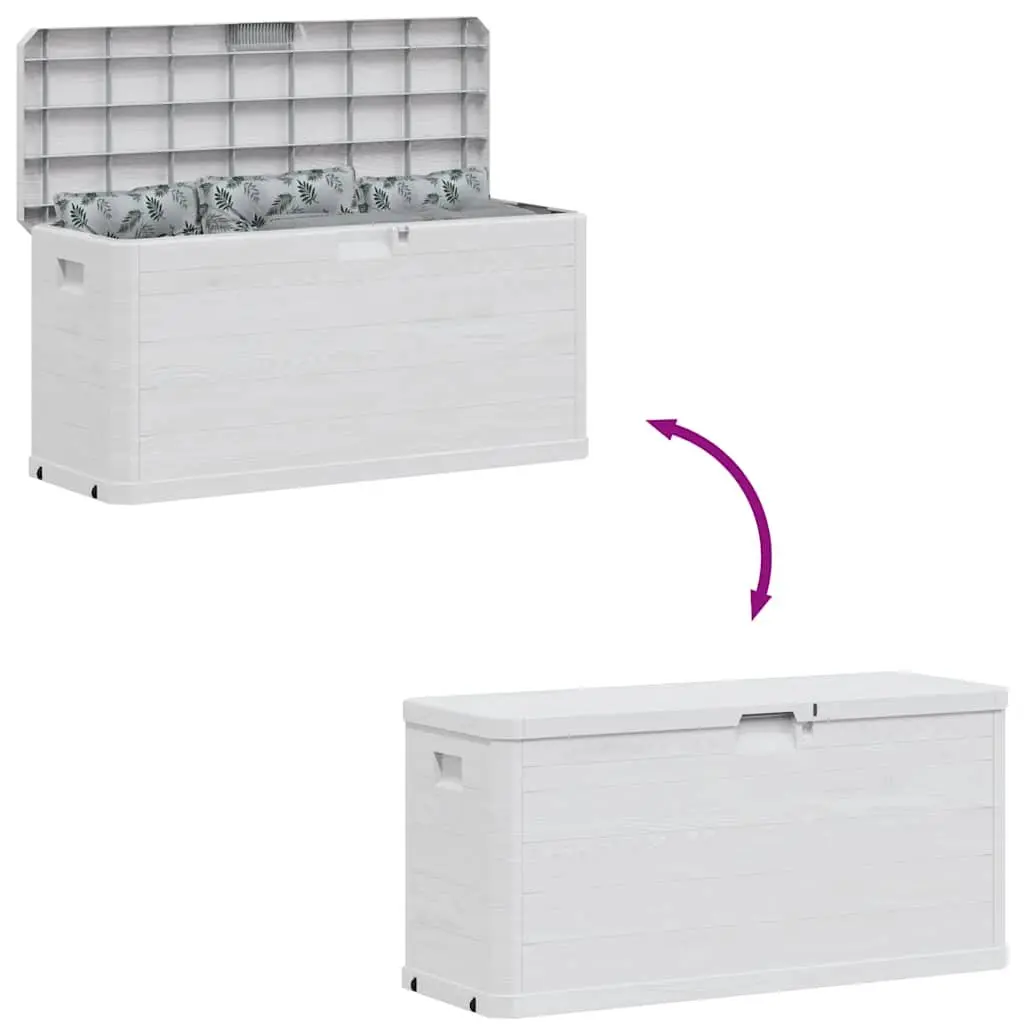 Garden Storage Box Outdoor Container 280L Grey Plastic Weatherproof