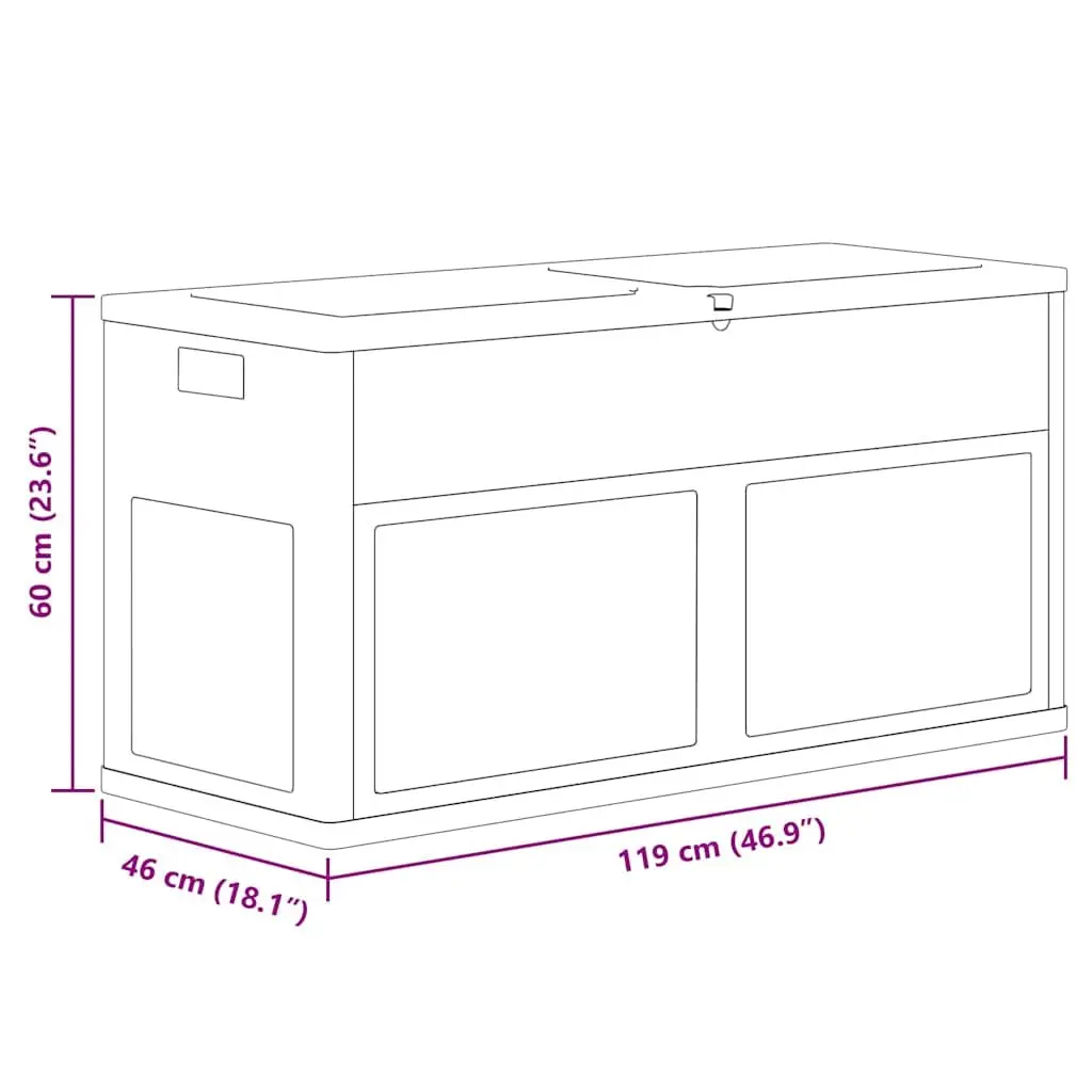 Outdoor Storage Box 320L Black Garden Patio Shed Tool Cushion Storage