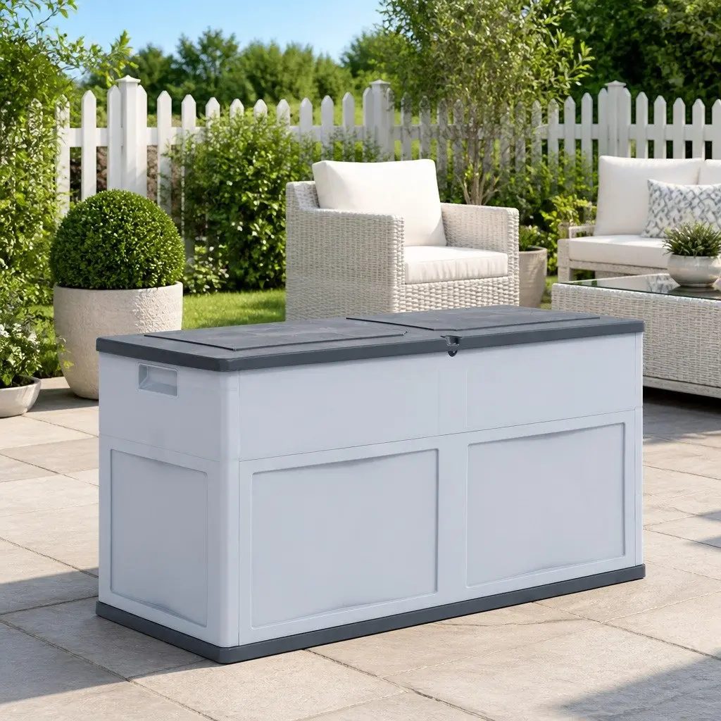 Storage Box Outdoor 320L Weatherproof Plastic Grey