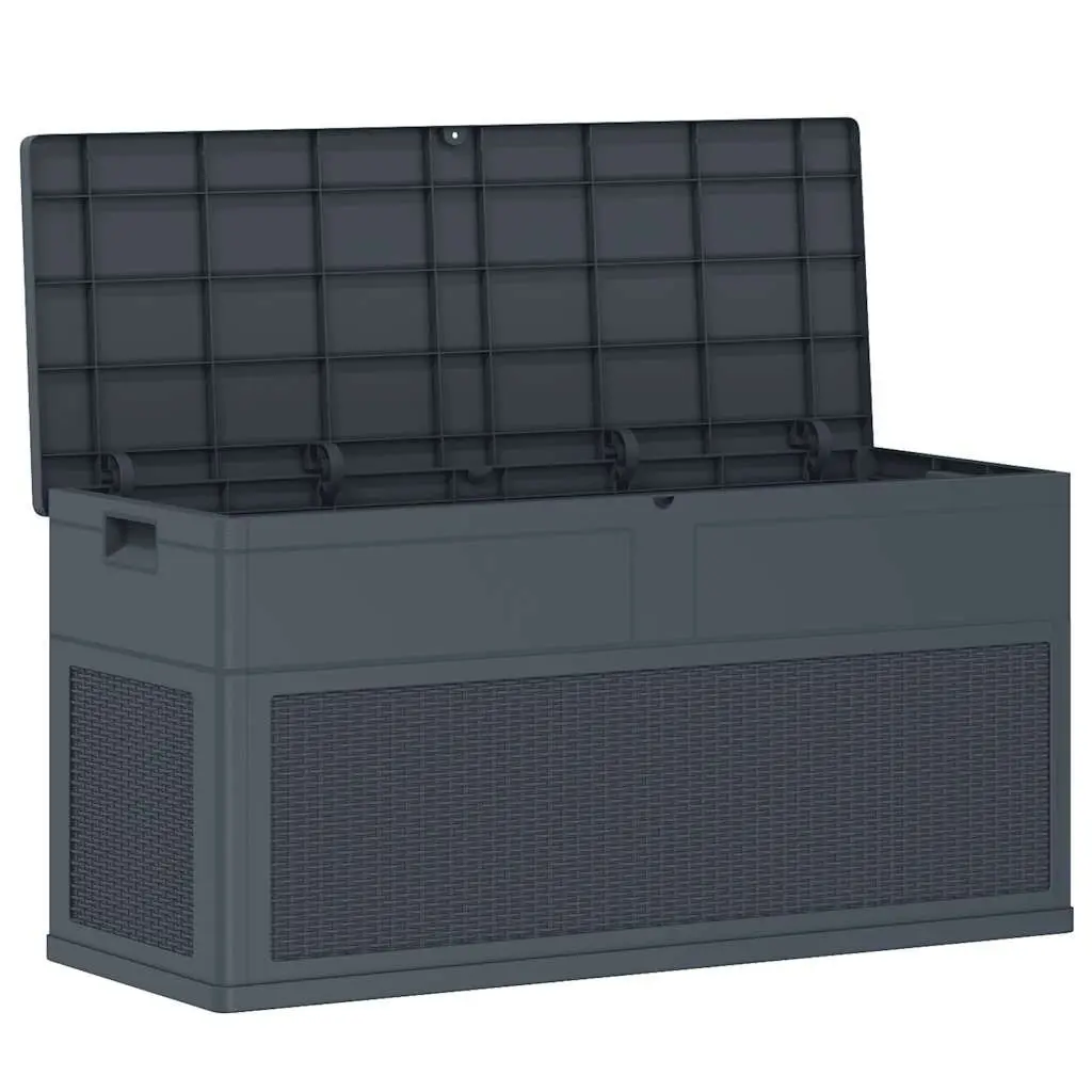 Storage Box Outdoor Garden Patio 320L Anthracite Weather Resistant Durable