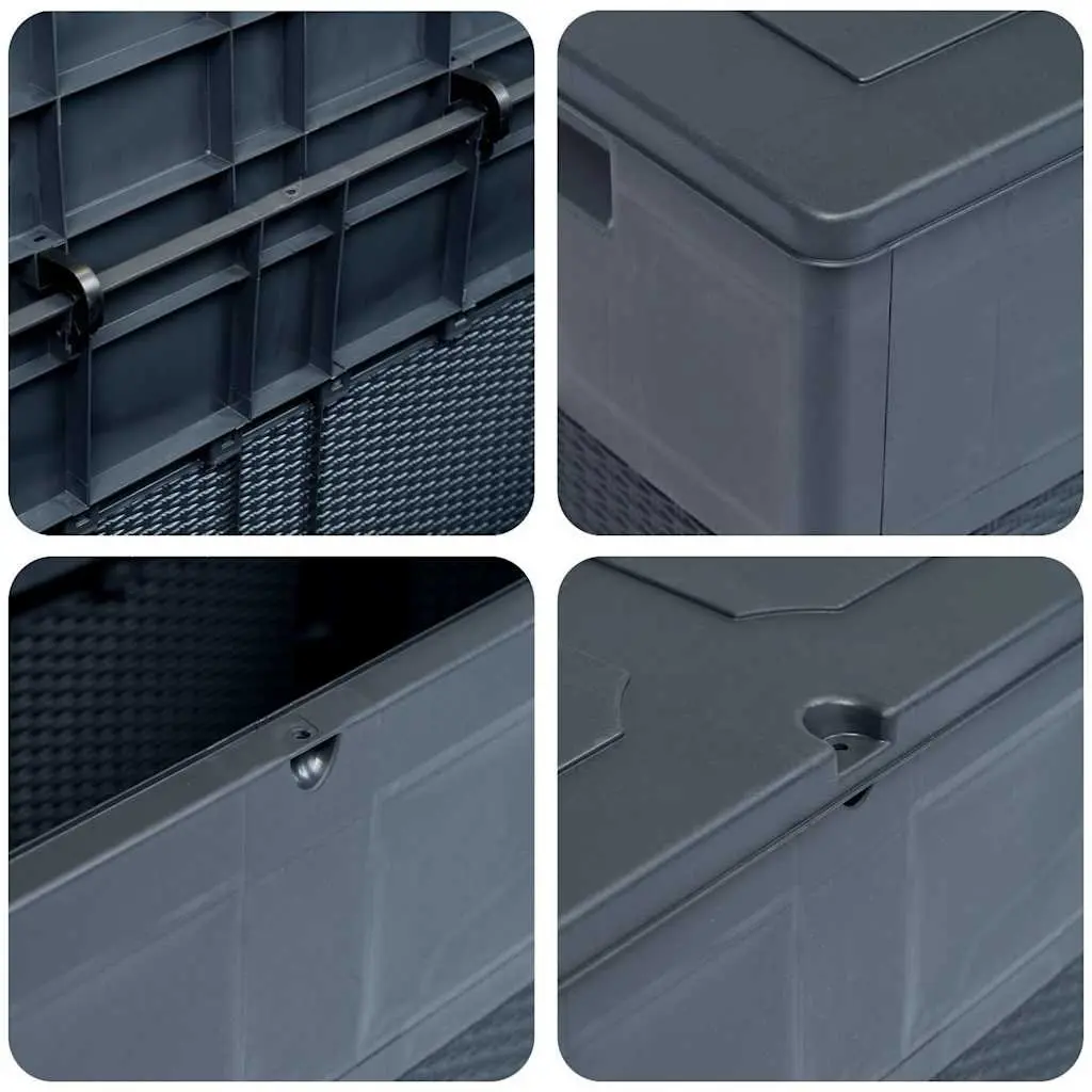 Storage Box Outdoor Garden Patio 320L Anthracite Weather Resistant Durable