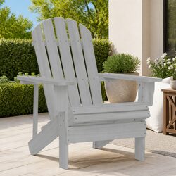 Grey Wooden Armchair - Solid Hardwood, Easy Assembly