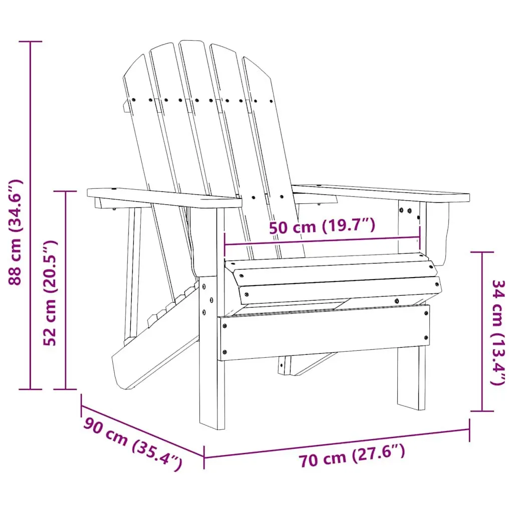 Garden Chair Wood Grey Outdoor Armchair Patio Seat Backyard Garden Furniture