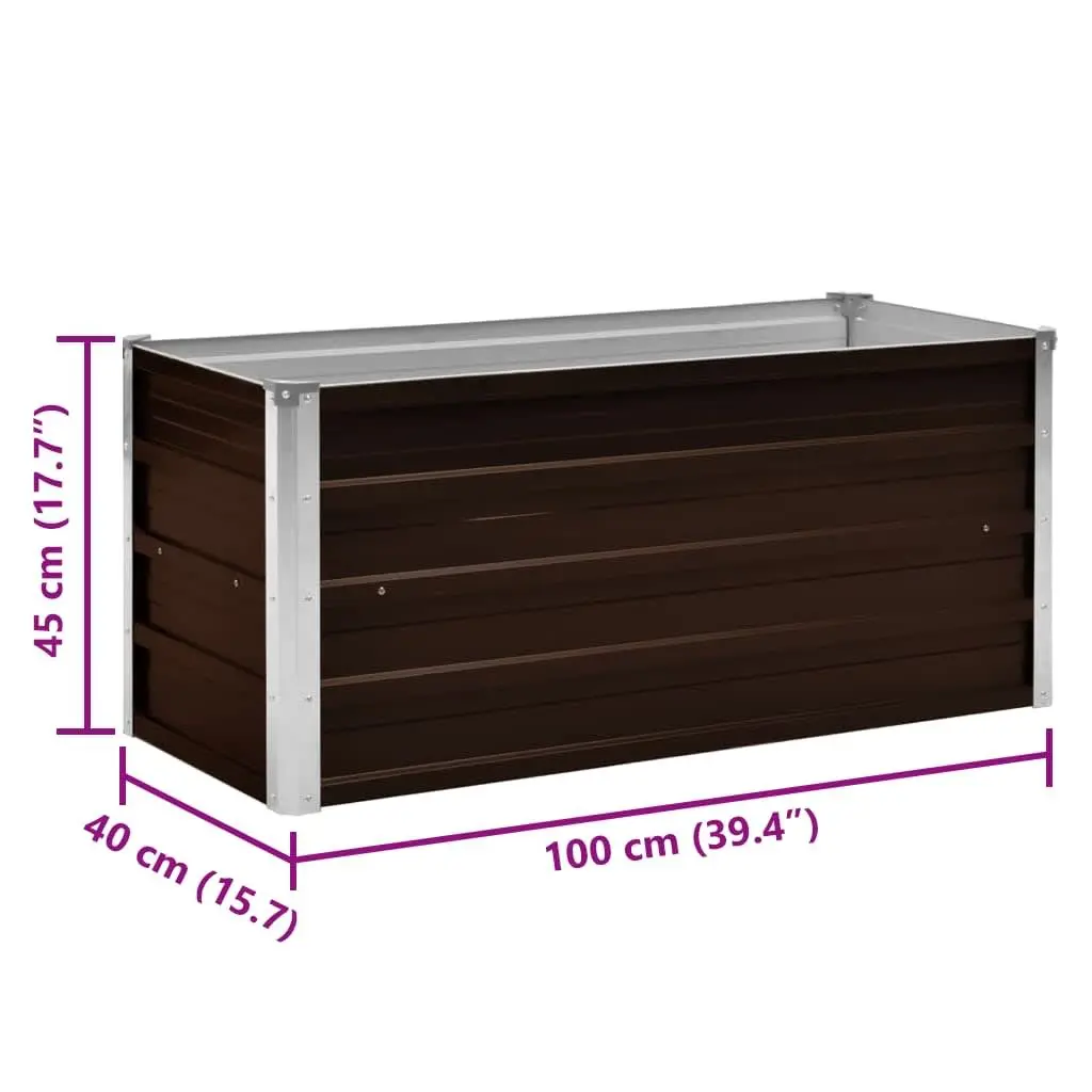 Galvanised Raised Garden Bed 100x40x45cm