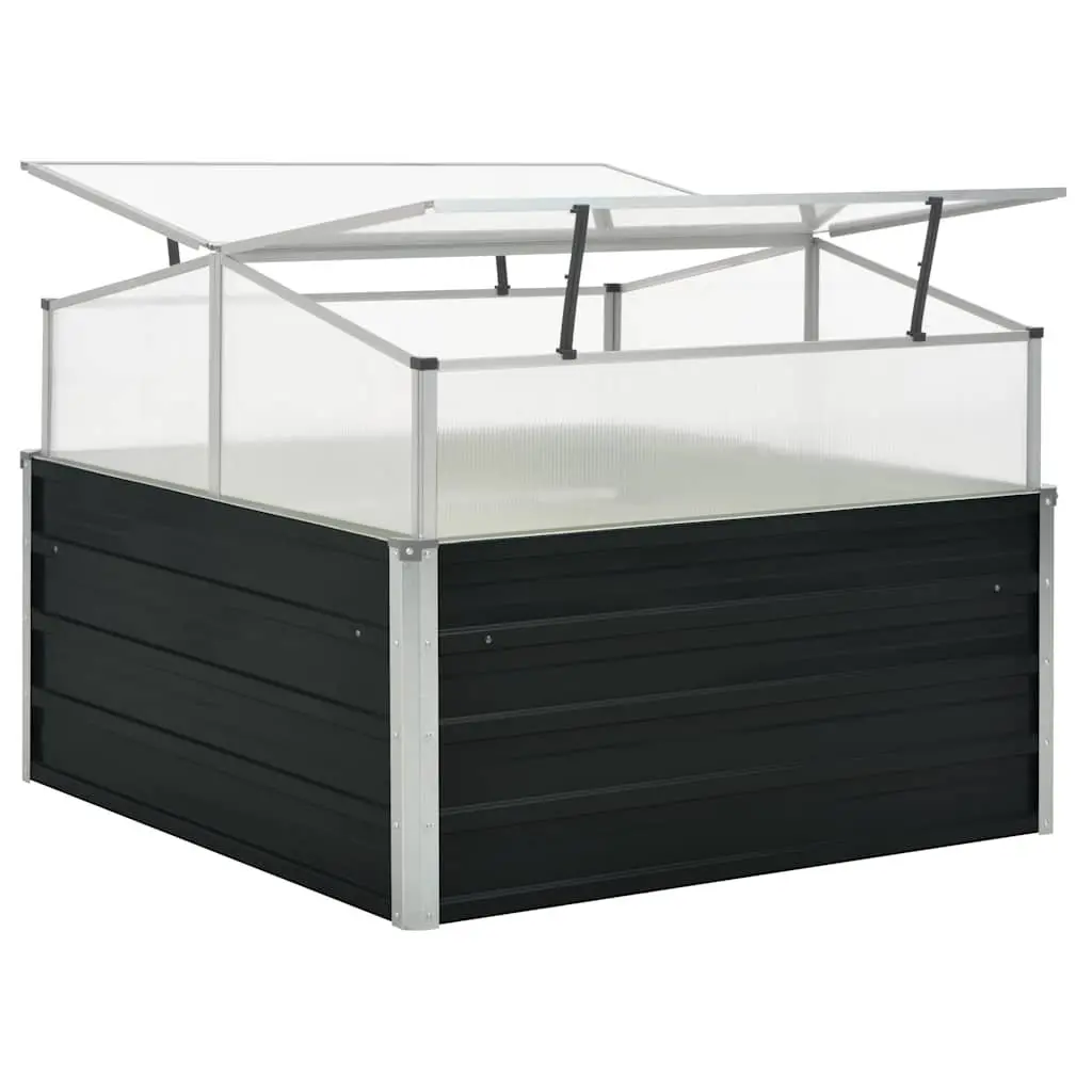 Greenhouse Anthracite 100x100x77cm Garden Plants Vegetables Herbs Flowers PC