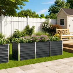 Raised Garden Bed Dimensions: 240x80x77cm, Galvanised Steel
