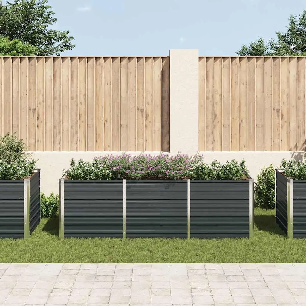 Raised Garden Bed for Outdoor Use 240x80x77cm Galvanised Steel Planter Box