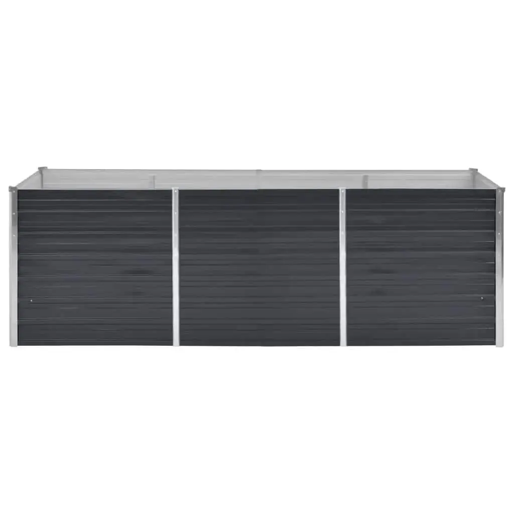 Raised Garden Bed for Outdoor Use 240x80x77cm Galvanised Steel Planter Box