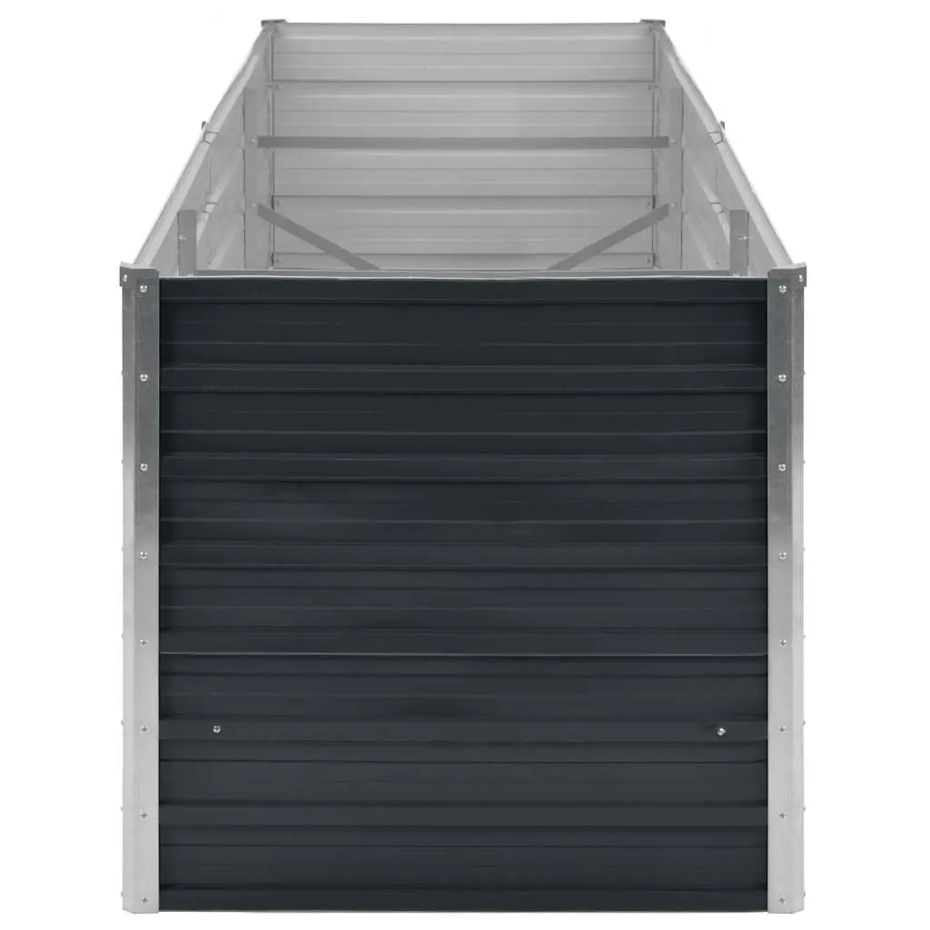 Raised Garden Bed for Outdoor Use 240x80x77cm Galvanised Steel Planter Box