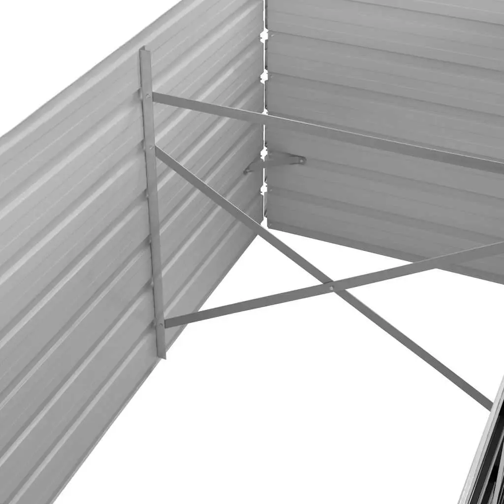 Raised Garden Bed for Outdoor Use 240x80x77cm Galvanised Steel Planter Box
