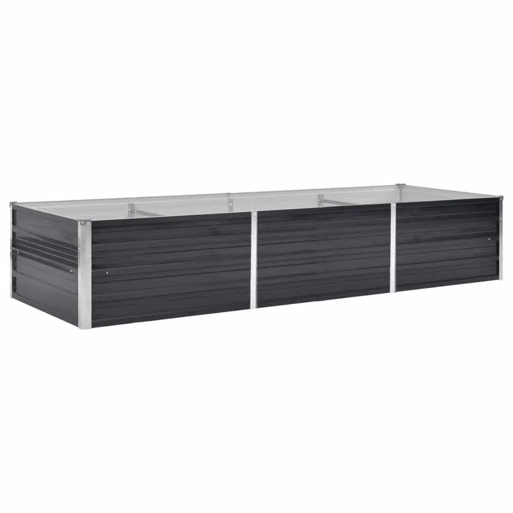 Raised Garden Bed for Outdoor Use 240x80x45cm Galvanised Steel Planter Box