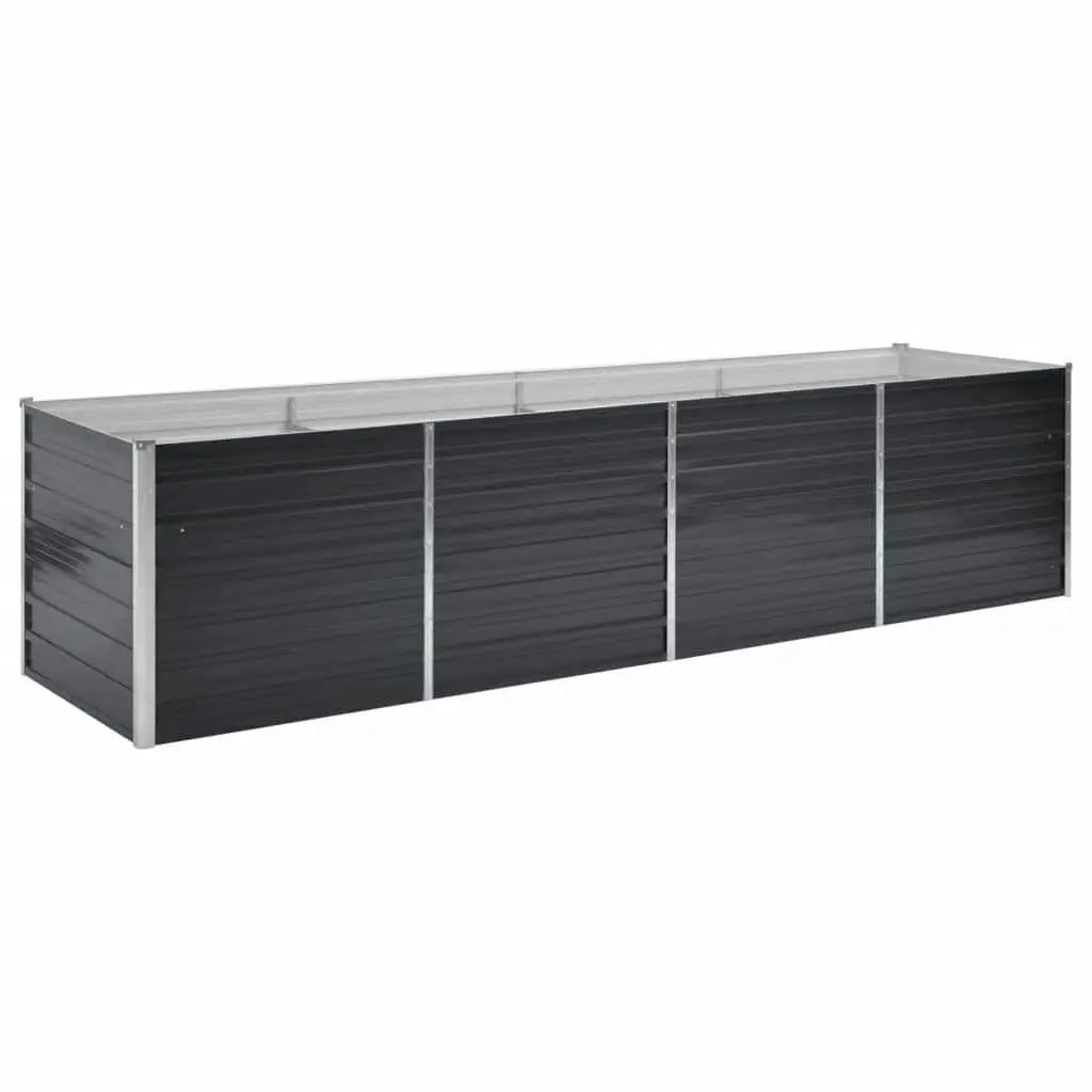 Raised Garden Bed Outdoor Galvanised Steel 320x80x77cm
