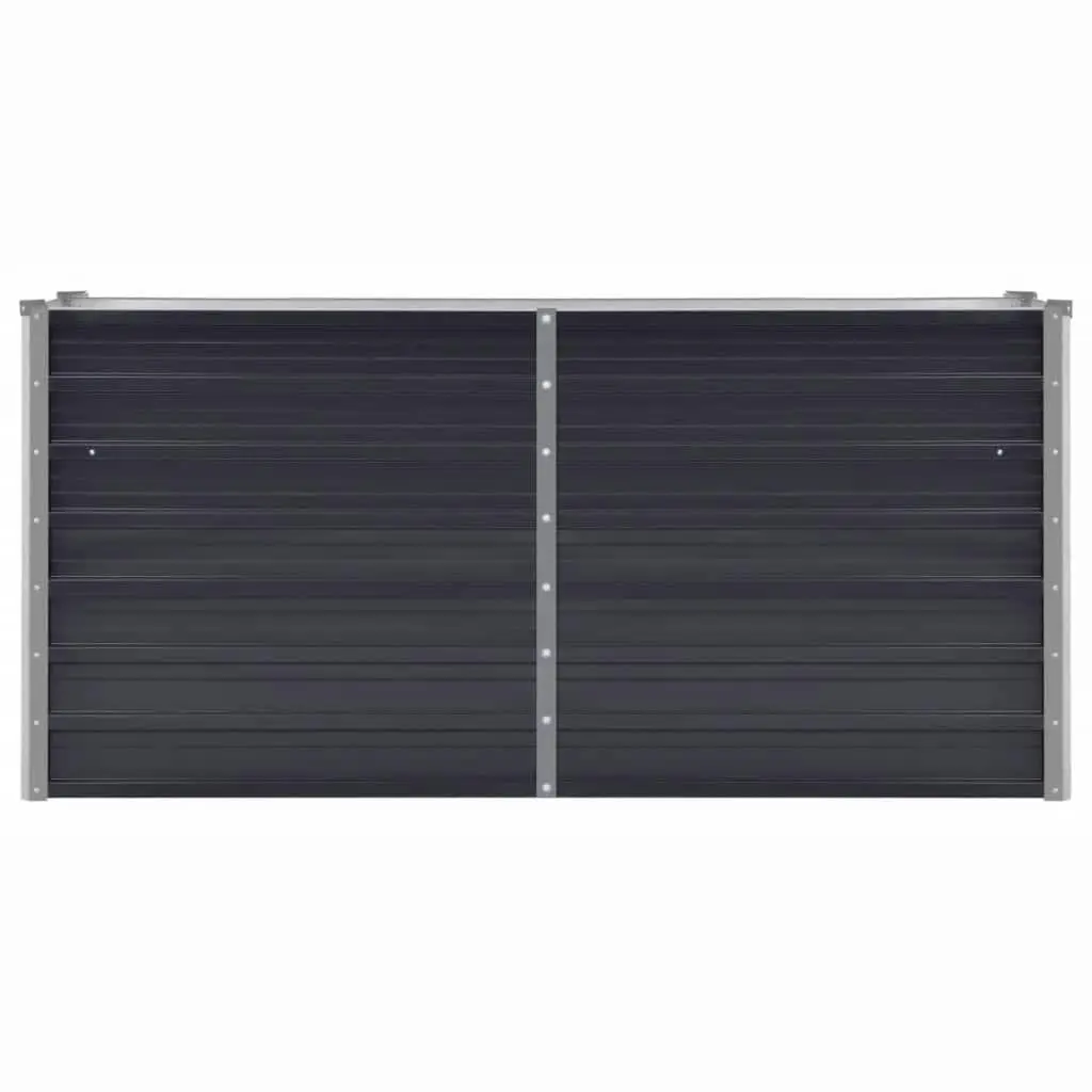 Garden Raised Bed Anthracite 160x40x77cm Galvanised Steel Planter Box