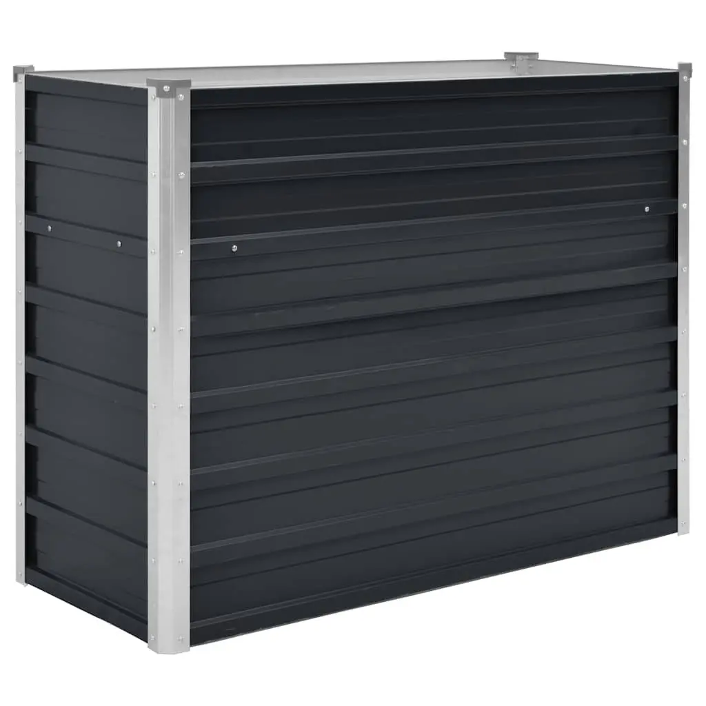 Raised Garden Bed for Outdoor Use 100x40x77 cm Galvanised Steel Planter Box