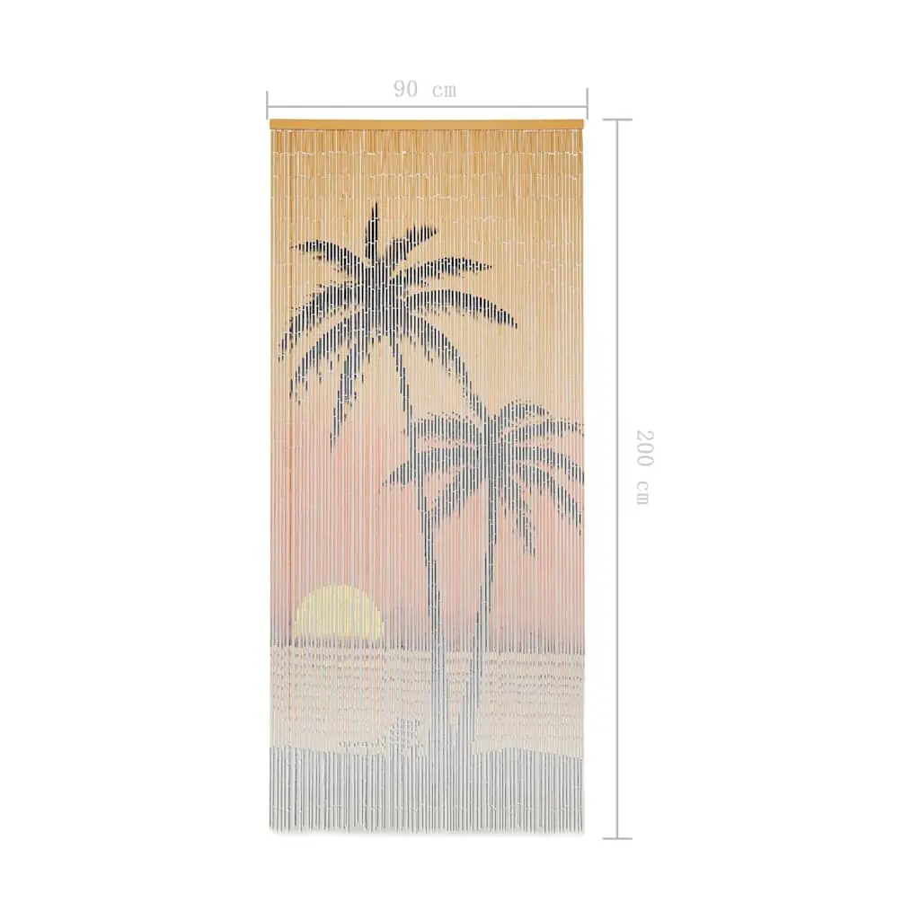 Bamboo Insect Door Curtain for Apartments Bars Patios Balconies 90 x 200 cm Multicolour