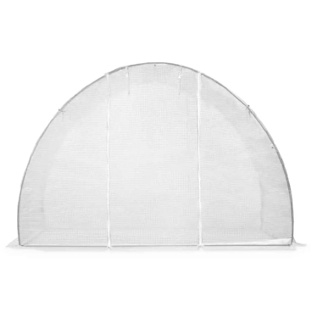 4.5 m² White Greenhouse with Galvanised Steel Frame