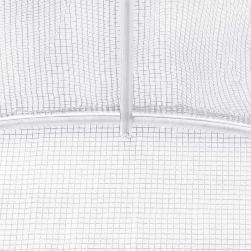 4.5 m² White Greenhouse with Galvanised Steel Frame