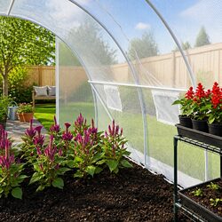 9m² Greenhouse Specifications: 300x300x200 cm, PE Mesh